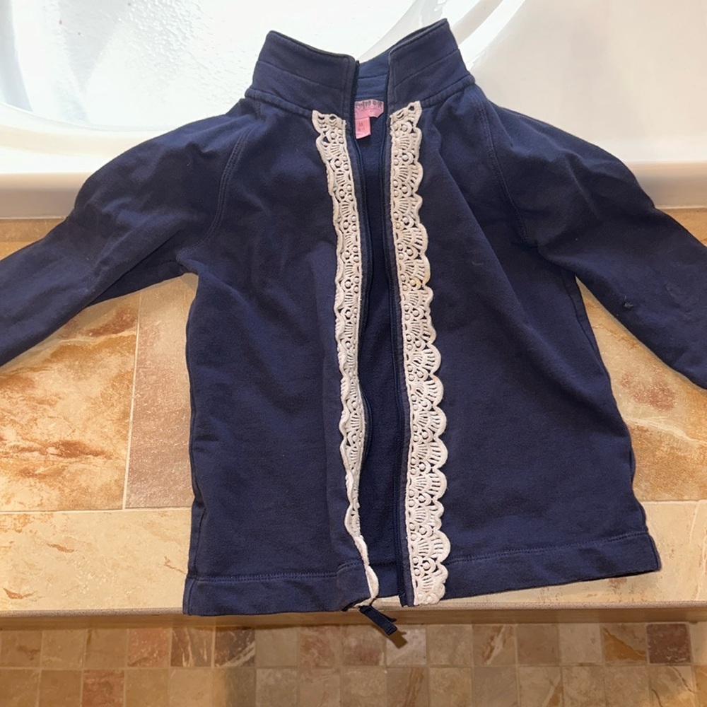EUC Girl's Lilly Pulitzer jacket M Navy